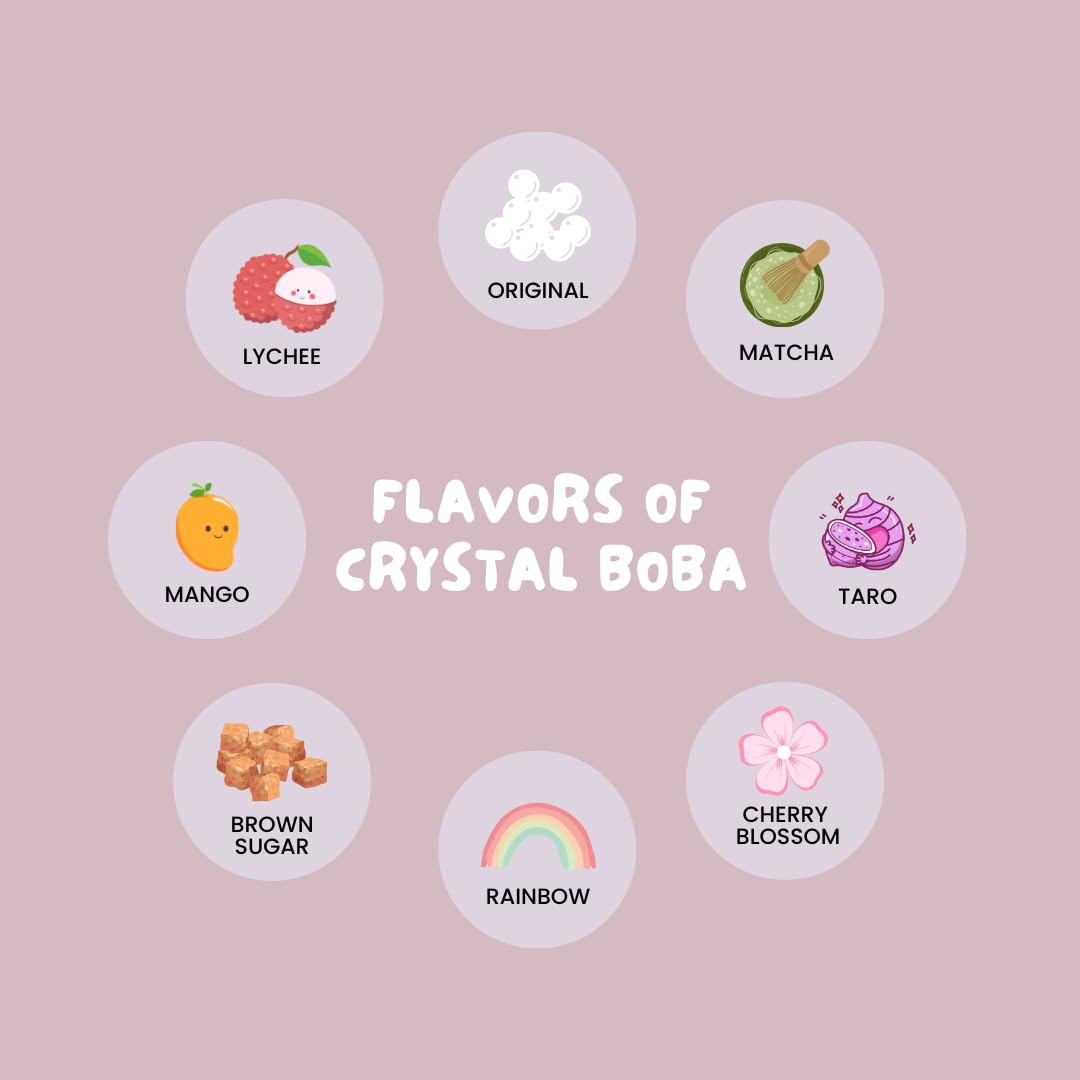 Bossen Crystal Boba flavor varieties for customizable bubble tea