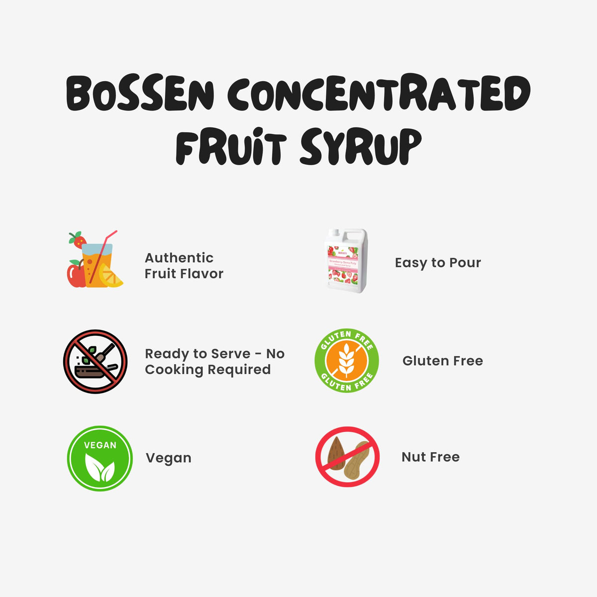 Pouring Bossen Honeydew Syrup into a glass for refreshing beverages