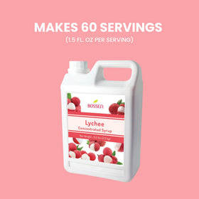 Bubble tea setup with Bossen Lychee Syrup for flavorful tea