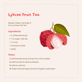 Smoothie prepared with Bossen Lychee Syrup for a tropical twist
