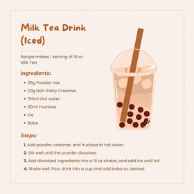 Bossen non-dairy creamer blends smoothly into milk tea.