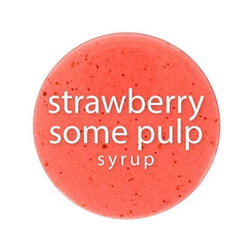 Bossen Strawberry Syrup being poured into a glass