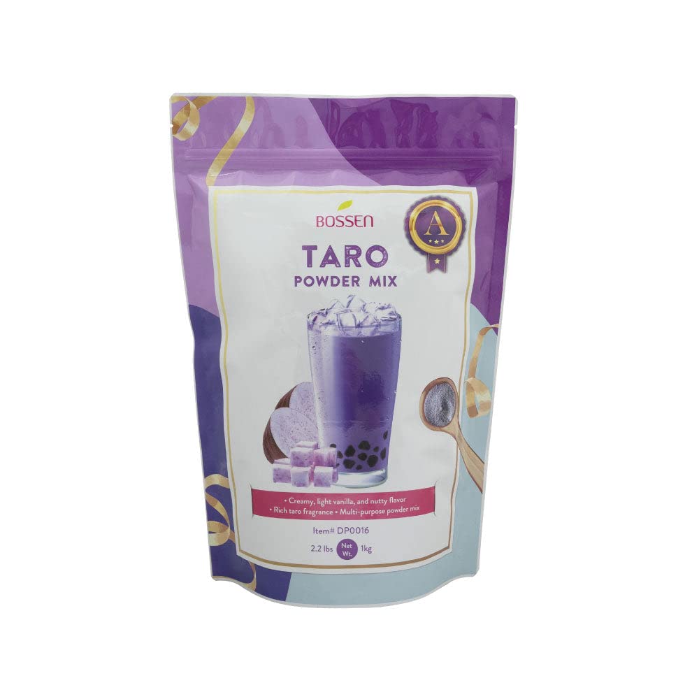 Bossen Taro Grade A powder packaging ideal for authentic bubble tea at home