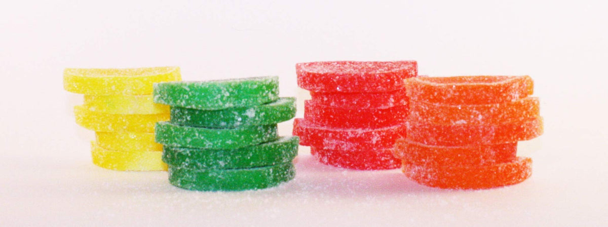 Boston Fruit Slices lime slices on tray, allergen-free treat ideal for school snacks