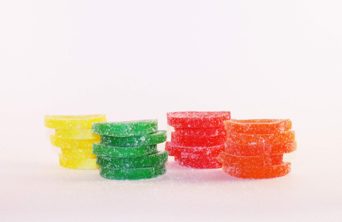 Boston Fruit Slices Round 11-Ounce flavors assortment shows lemon, lime, cherry, orange