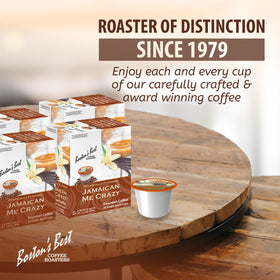 Boston's Best busy morning coffee ritual with convenient single-serve cups.