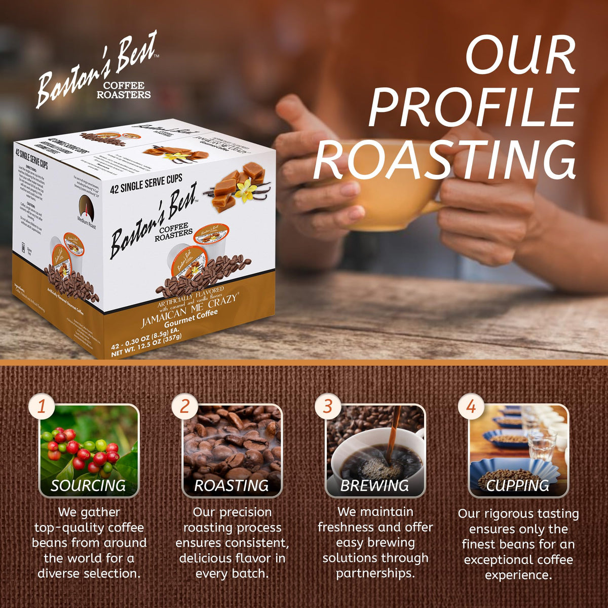 Gluten-free and BPA-free packaging certification on Boston's Best packaging.