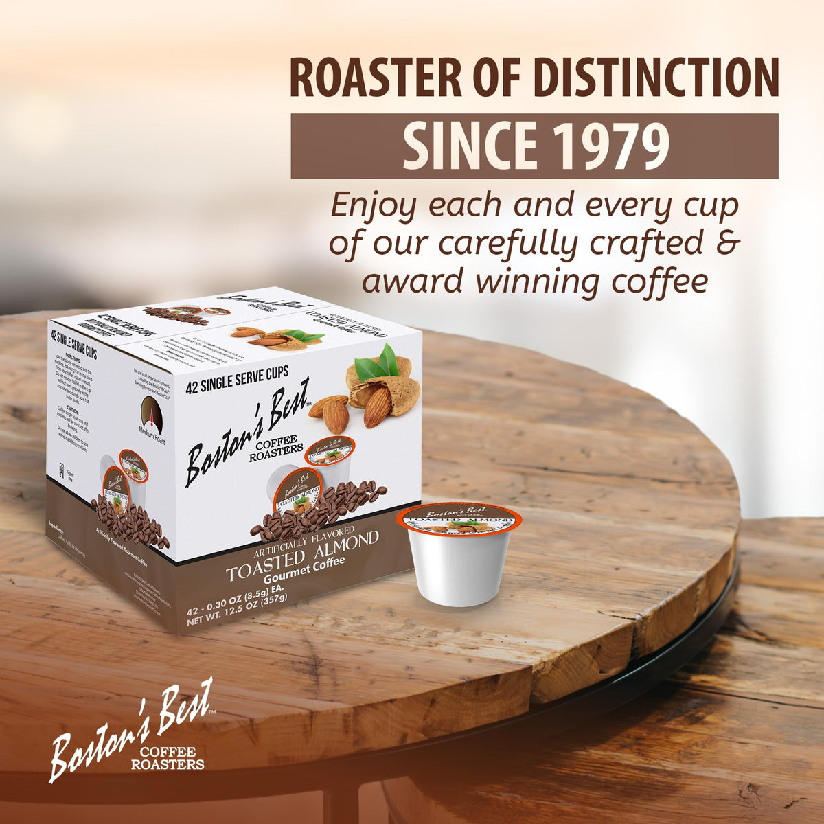 Boston’s Best diverse coffee selection offers daily flavor options.
