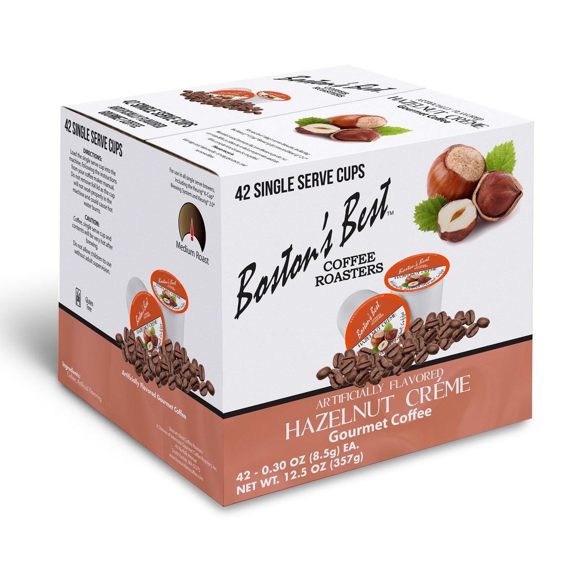 Boston's Best Hazelnut Creme coffee pods for quick mornings.