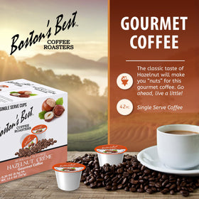 Boston's Best Hazelnut Creme single-serve cups ready to brew.