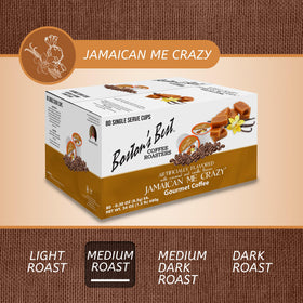 Boston's Best Jamaican Me Crazy box shows 80 single-serve cups