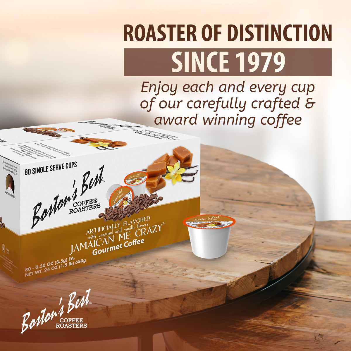 Boston's Best Jamaican Me Crazy mocha aroma with steam