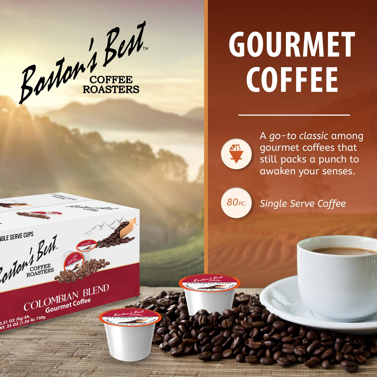 Bostons Best Keurig-compatible K-Cup for quick, flavorful coffee.