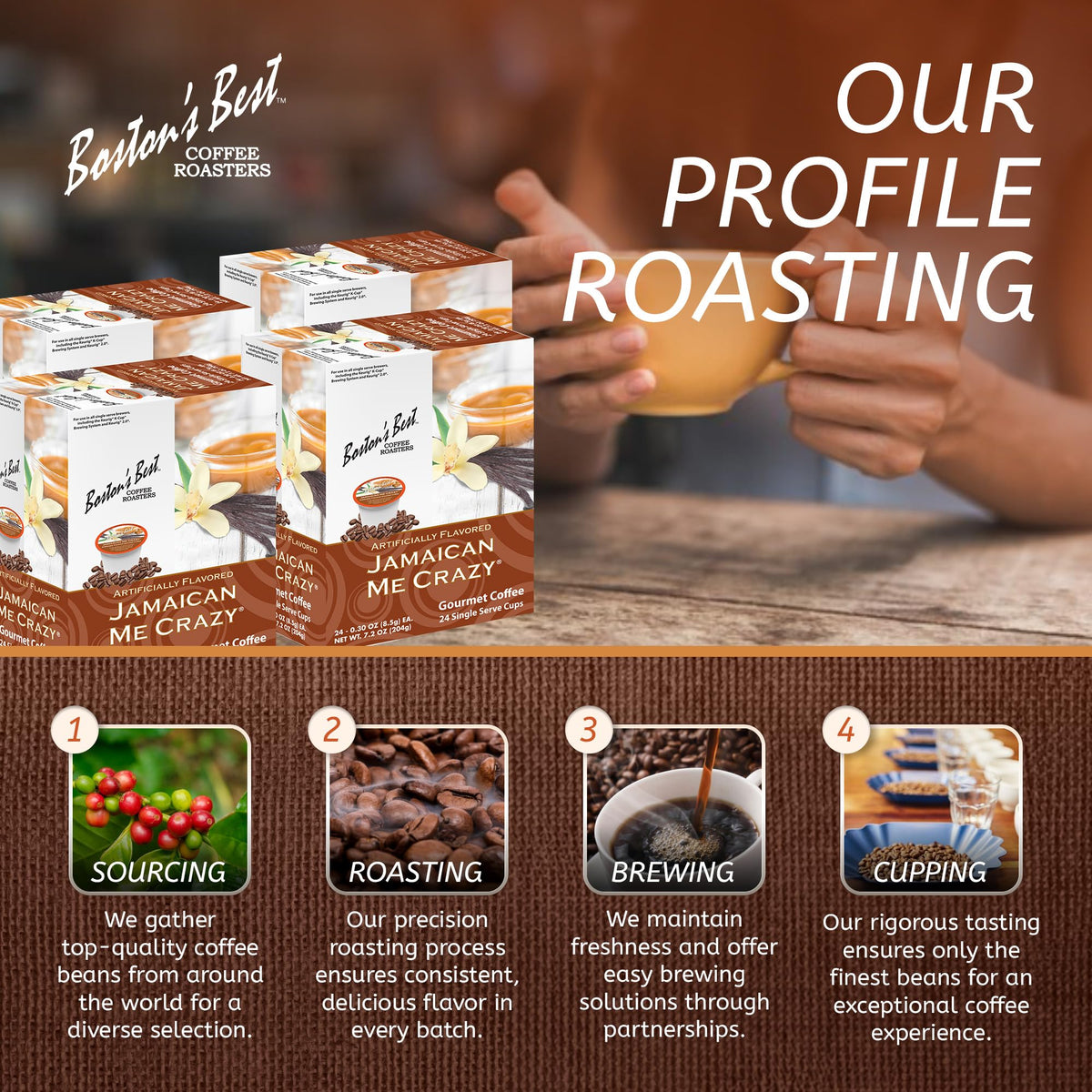 Boston's Best roasted in USA since 1979 for fresh, quality coffee.