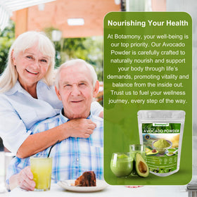 BOTAMONY Avocado Powder on ice cream presentation, creamy plant-based treat