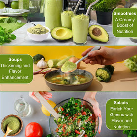 BOTAMONY Avocado Powder in a smoothie bowl, showcasing creamy flavor