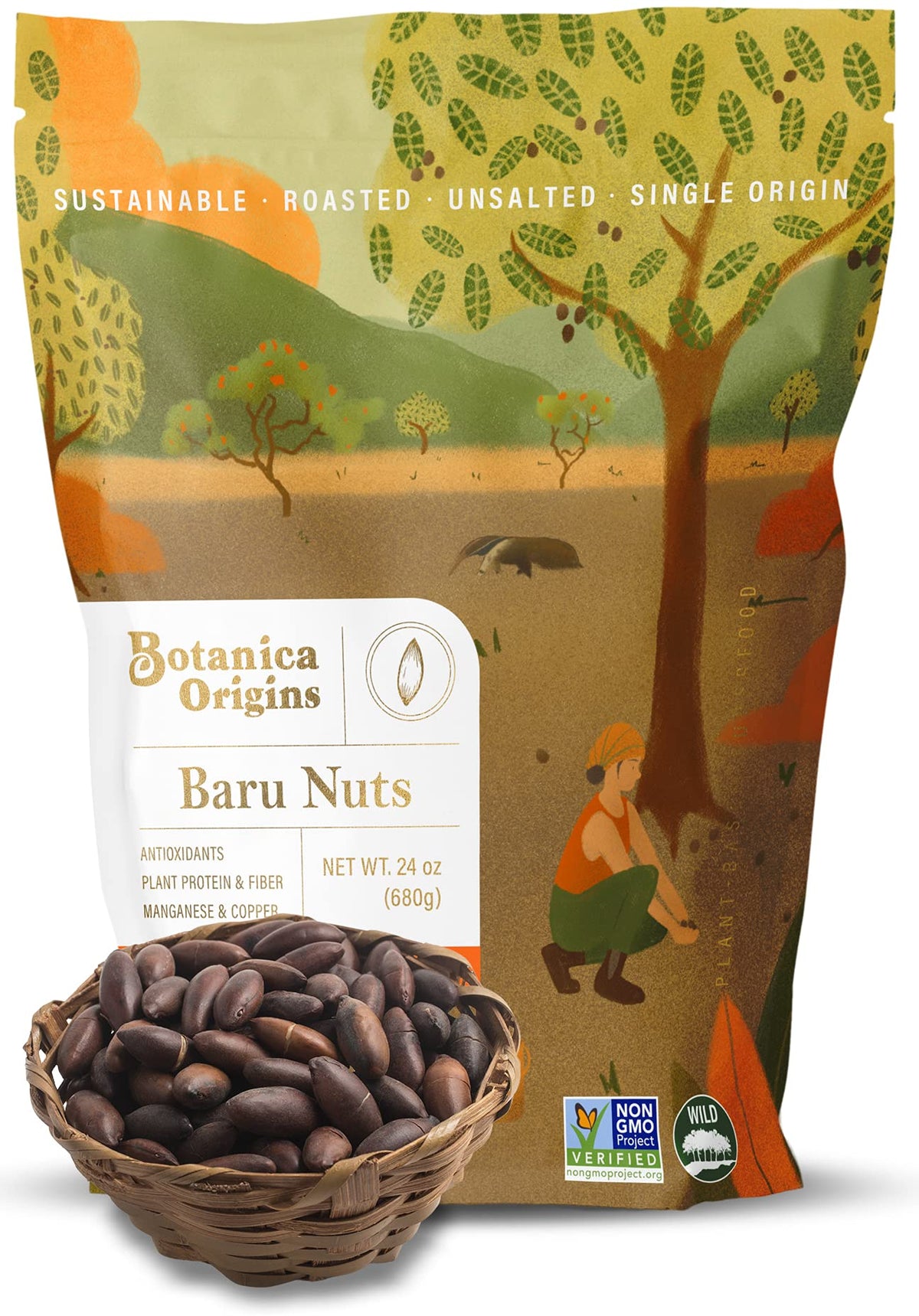 Botanica Origins Baru Nuts roasted kernels with a rich aroma for a quick snack