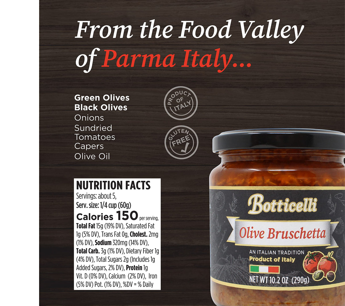 Botticelli antipasto bruschetta on a platter idea featuring olives and tomatoes