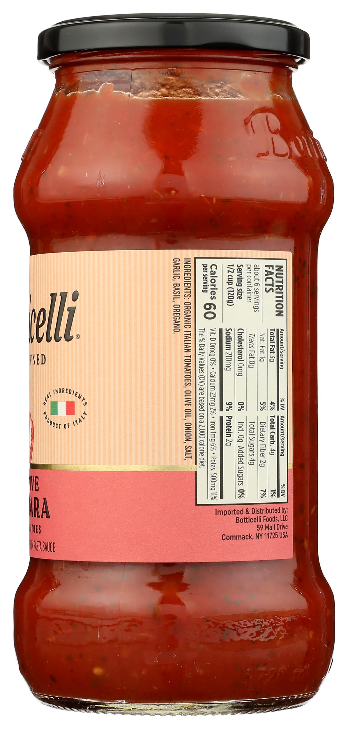 Botticelli Marinara Sensitive Organic sauce in a serving dish for dipping