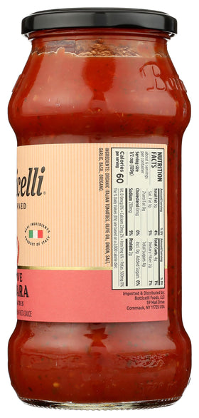 Botticelli Marinara Sensitive Organic sauce in a serving dish for dipping