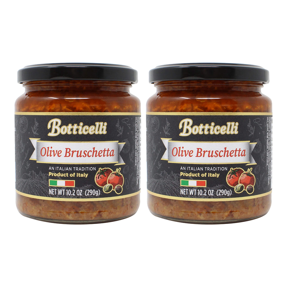Botticelli Olive Bruschetta jar pack ready for easy antipasti