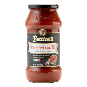 Botticelli roasted garlic pasta sauce jar ready to simmer into flavorful meals
