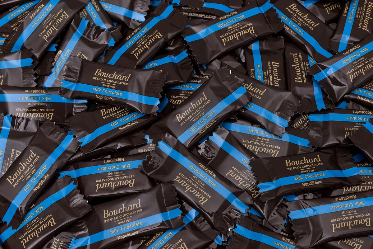 Gift box presentation of Bouchard Belgian Milk Chocolate for sharing