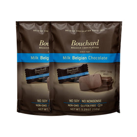 Bouchard Belgian Milk Chocolate wrapped bars maintain freshness at home and in the office