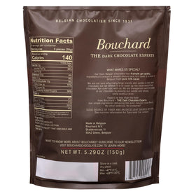 Cross-section of Bouchard 72% chocolate reveals creamy interior