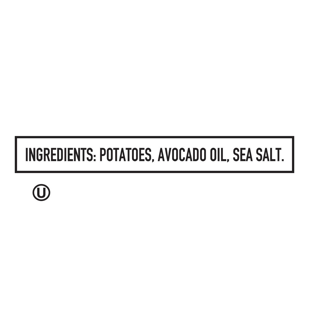 Boulder Canyon sea salt chips close-up reveals avocado oil coating and crisp texture.