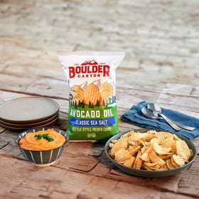 Boulder Canyon gluten-free sea salt chips are ideal for quick snacking.