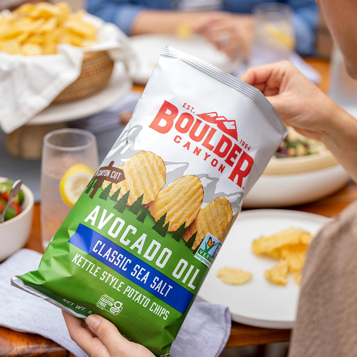 Boulder Canyon canyon-cut chips highlight ridges perfect for dipping.