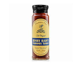 Bourbon Barrel Foods Pendennis Club sauce bottle highlighted for premium steak pairing.