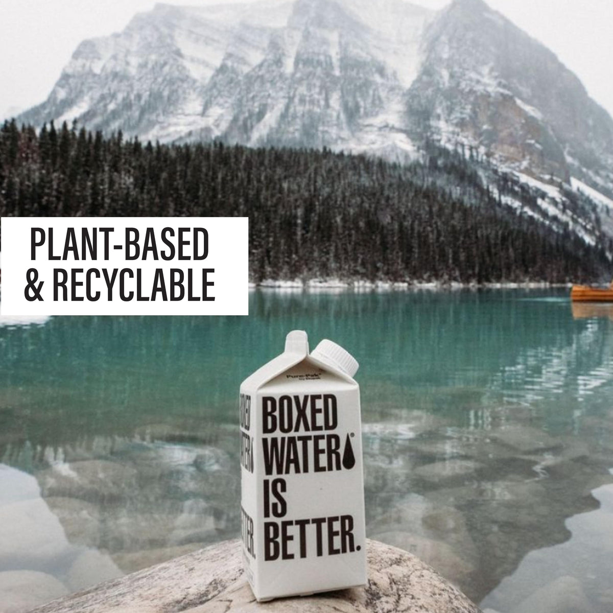 Boxed Water 11.2 oz 24-pack in-use outdoors for refreshing hydration