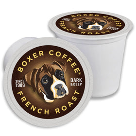 Boxer Coffee French Roast pods with Keurig compatibility and bold convenience