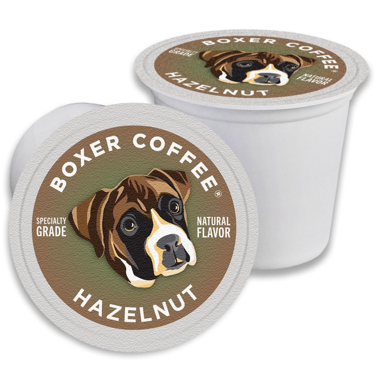 Boxer Coffee hazelnut pods on a K-Cup box offer convenient single-serve brewing