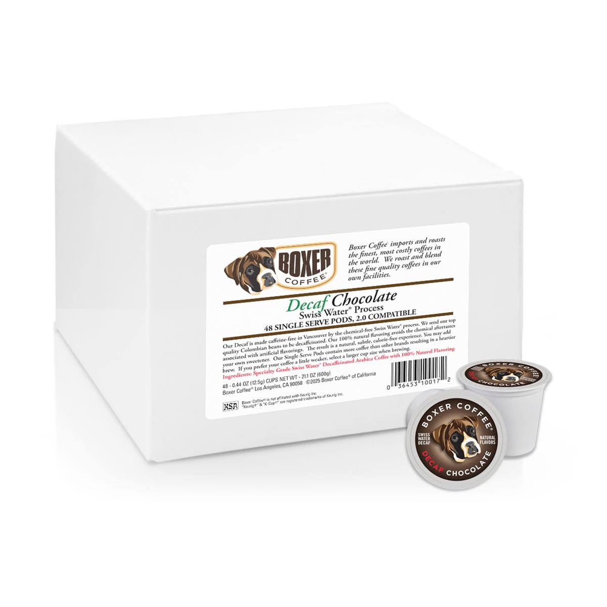 Boxer Coffee Keurig-compatible pods deliver fast, convenient decaf brews