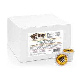 Boxer Coffee Maple Cream flavored pod ready for a Keurig cup