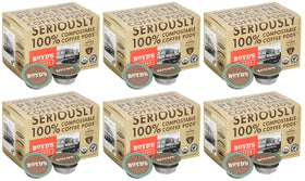 Boyd's Coffee Organic Red Wagon packaging displaying 72-pack of pods for easy single-serve brewing