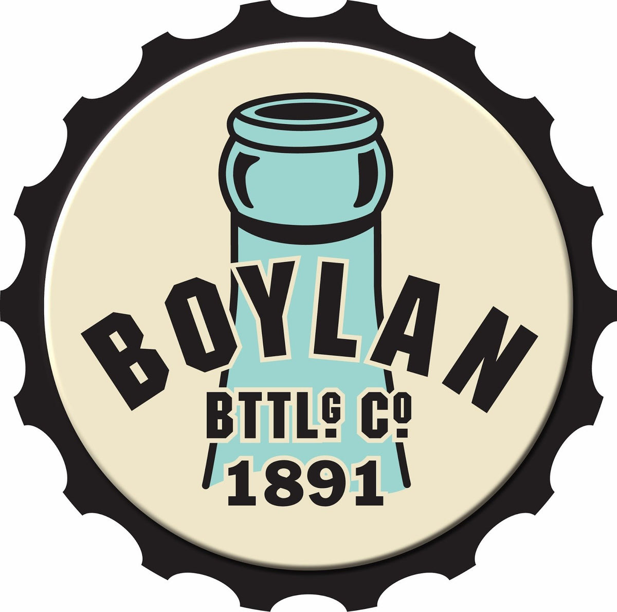 Boylan Root Beer packaging shows a 12-bottle carton for easy storing.