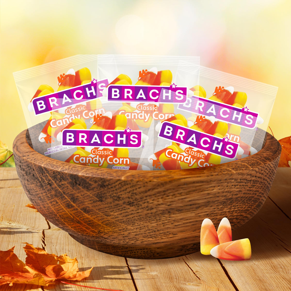 Brach's America's favorite candy corn for family celebrations and Halloween goodie bags.