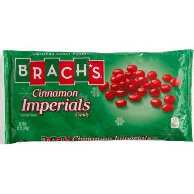 Brach's Cinnamon Imperials 2-bag pack, chewy cinnamon candies ideal for snacks and baking