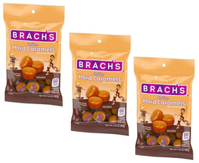 Brach's Coffee Hard Caramels front-pack showcases a glossy finish for on-the-go indulgence.