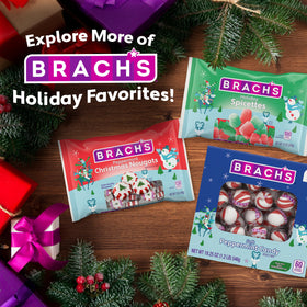 Brach's red and white swirl packaging for holiday baking decoration.