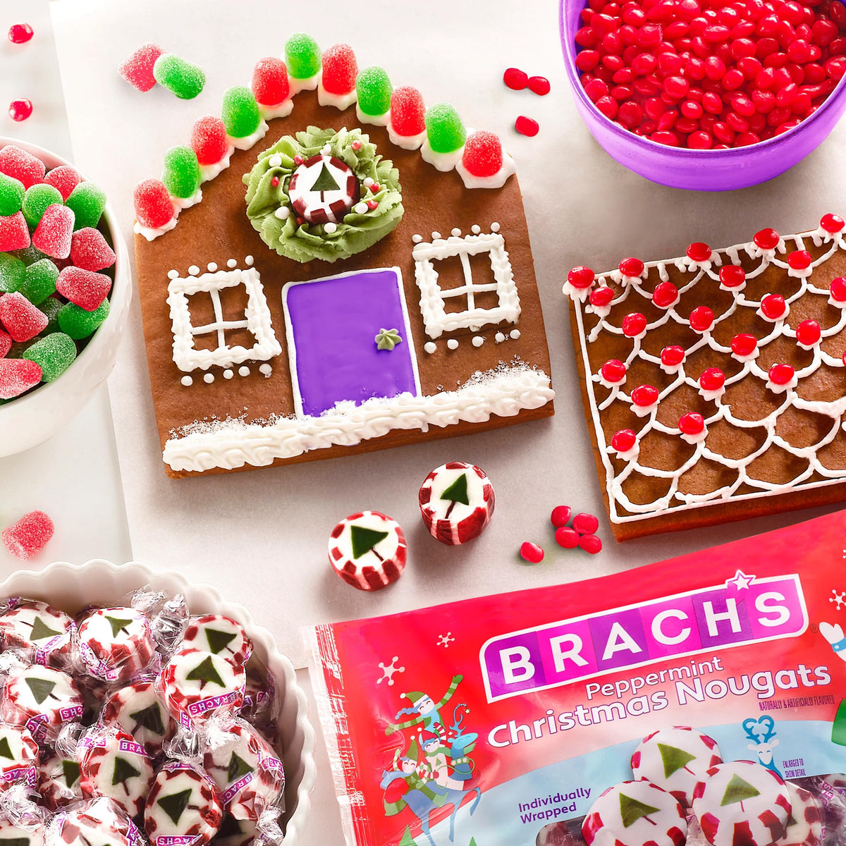 Brach's Holiday Spicettes displayed in a candy bowl for holiday snacking