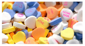 Over 80 expressions on Brach's hearts add playful notes.