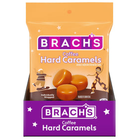 Brach's Nips coffee-flavored hard candy pack, 12 individually wrapped bags, ideal for on-the-go snacking.