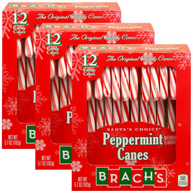 Brach's Peppermint Candy Canes packaging highlighting classic holiday flavor for gifting
