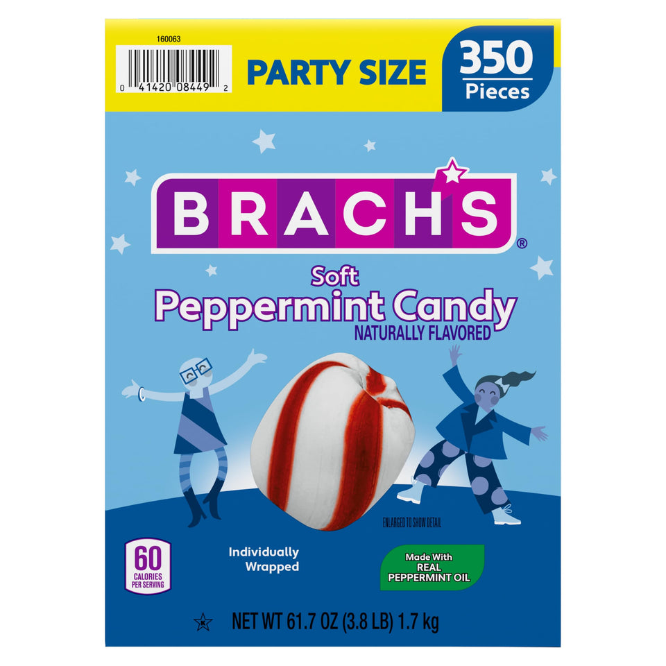 Brach's Soft Peppermint Candy carton packaging, perfect for sharing and freshness.