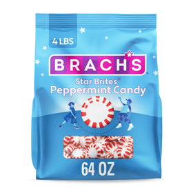 Brach's Star Brites Peppermint bulk bag view, fresh mint flavor ideal for sharing.